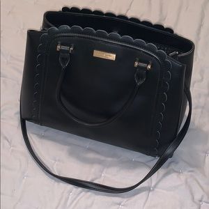 Black scalloped Kate Spade satchel